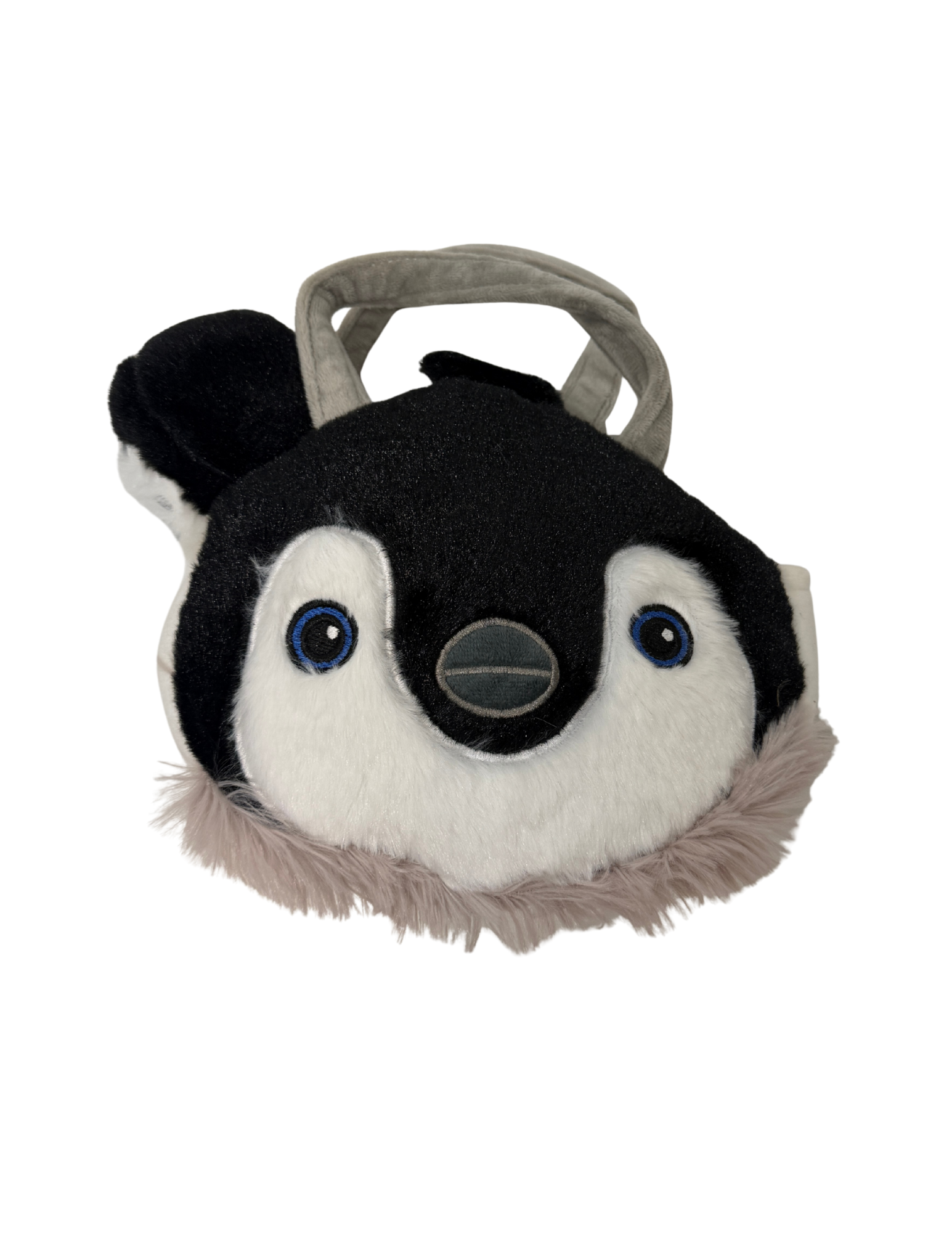 Zoologee Penguin Bag featuring a cute penguin design with a black and white color scheme and a top handle for carrying.