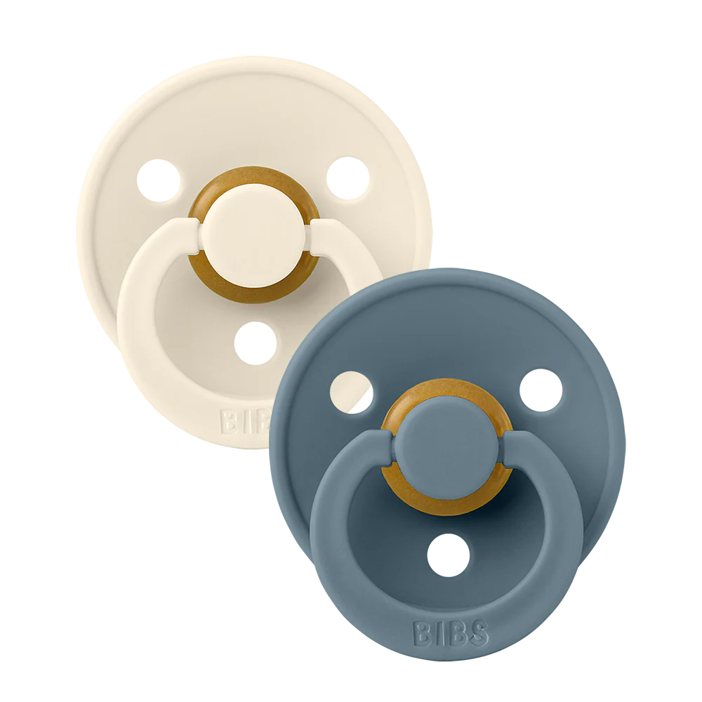 Bibs Pacifier - Colour 2 Pack - Ivory/Petrol