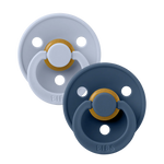 Bibs Pacifier - 2 Pack - Dusty Blue/Steel Blue