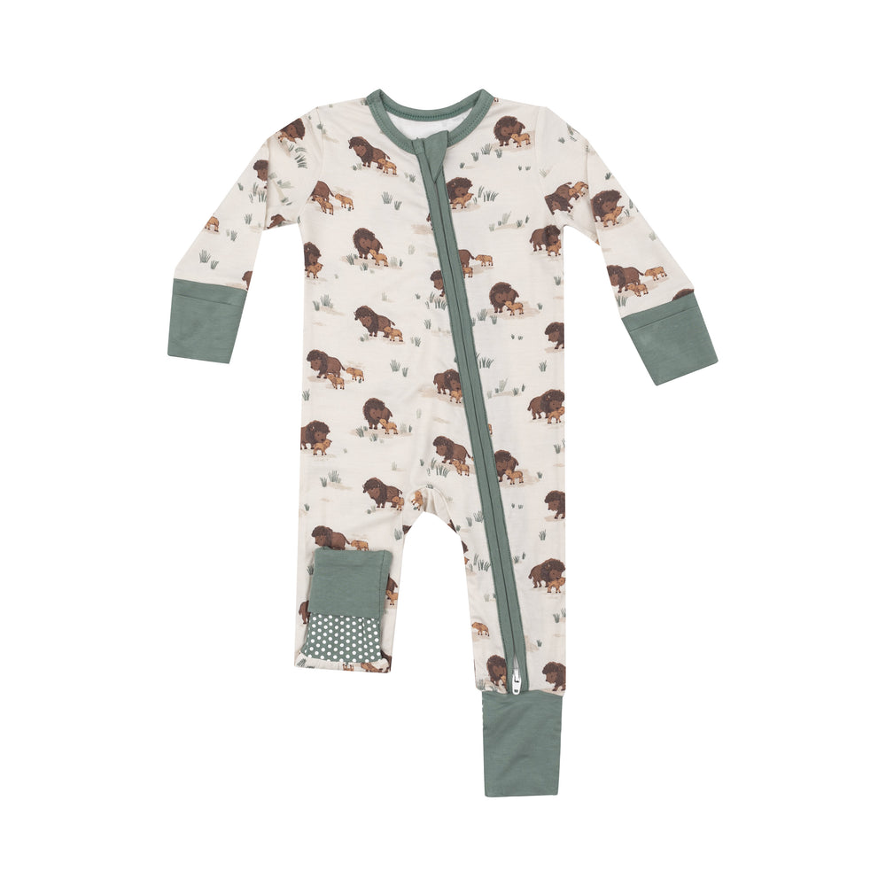 Angel Dear - Bison Families Zip Romper