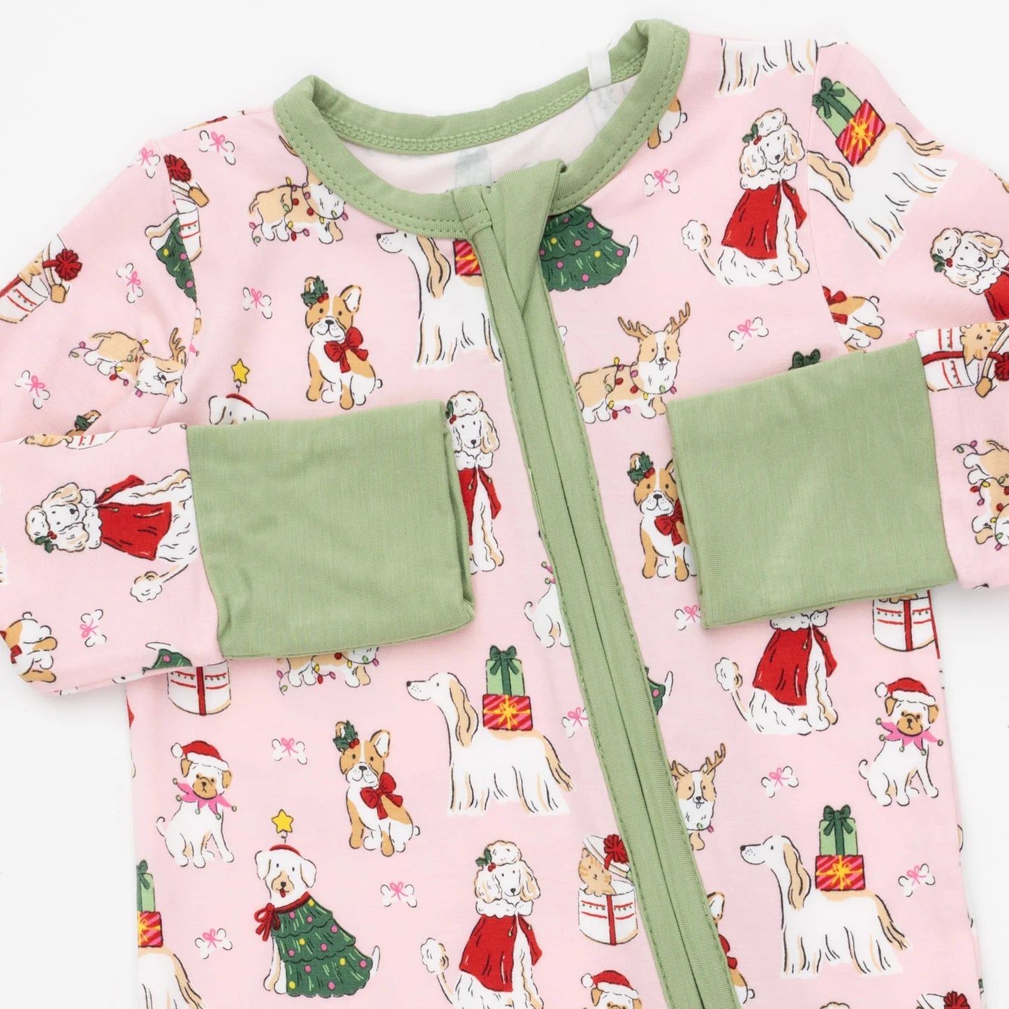 Pink Christmas Dogs Convertible Romper