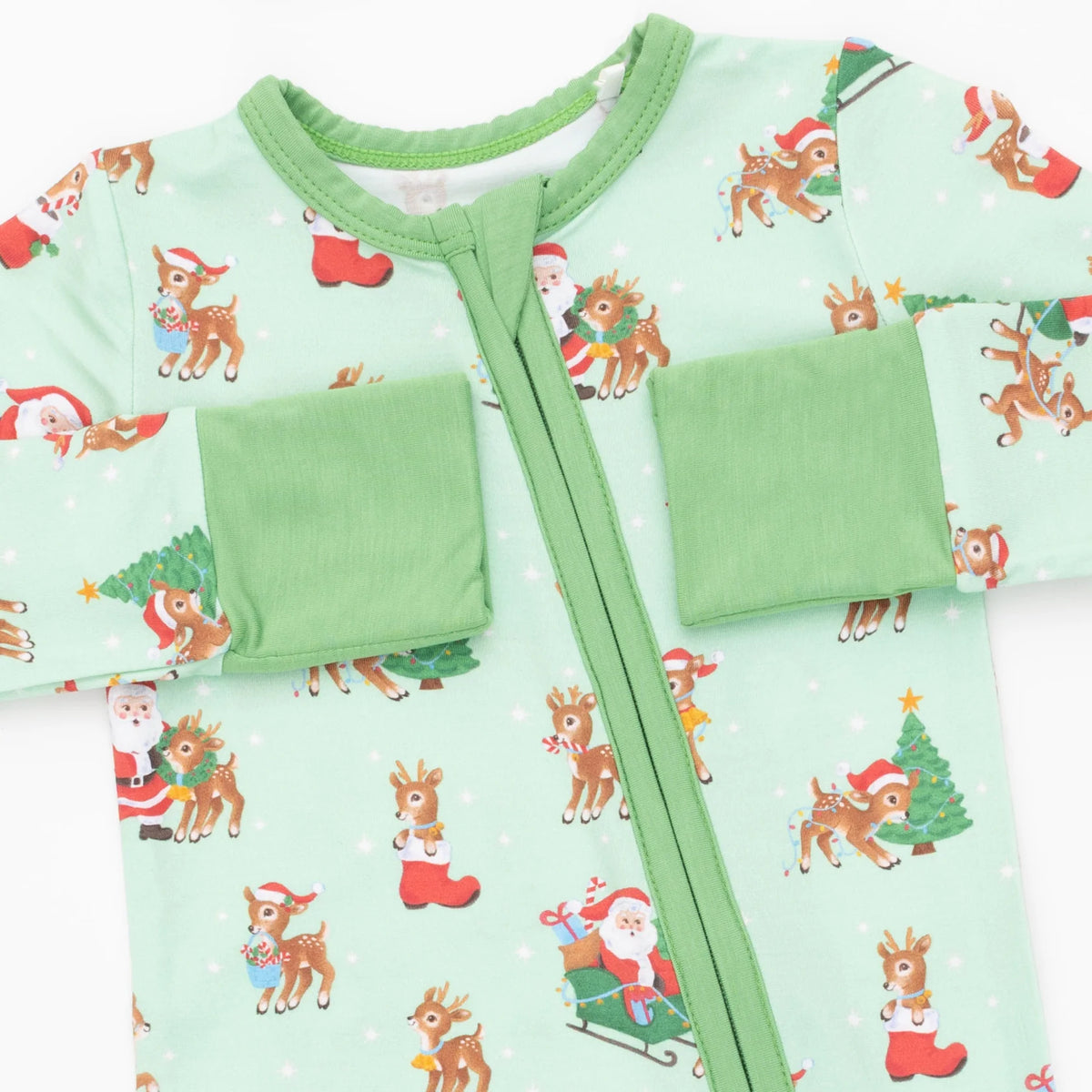 Vintage Reindeer & Santa Convertible Romper