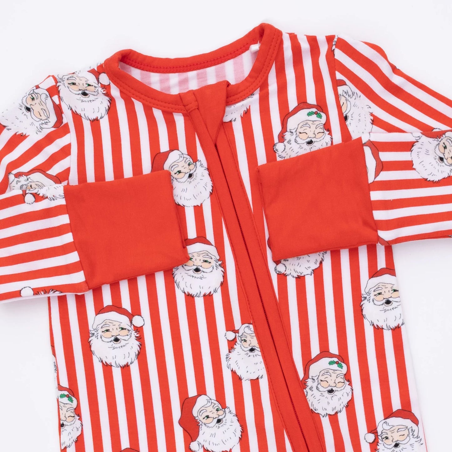 Vintage Santa Stripe Convertible Romper