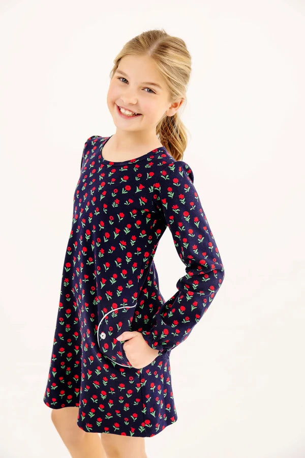 Prescott Farm Flowers with Worth Avenue White Sadie Sweatshirt Dress