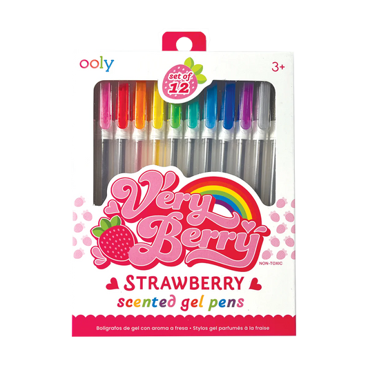 Ooly - Very Berry Strawberry Scented Gel Pens - Set of 12