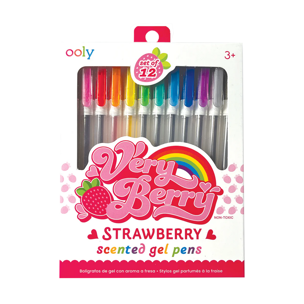 Ooly - Very Berry Strawberry Scented Gel Pens - Set of 12
