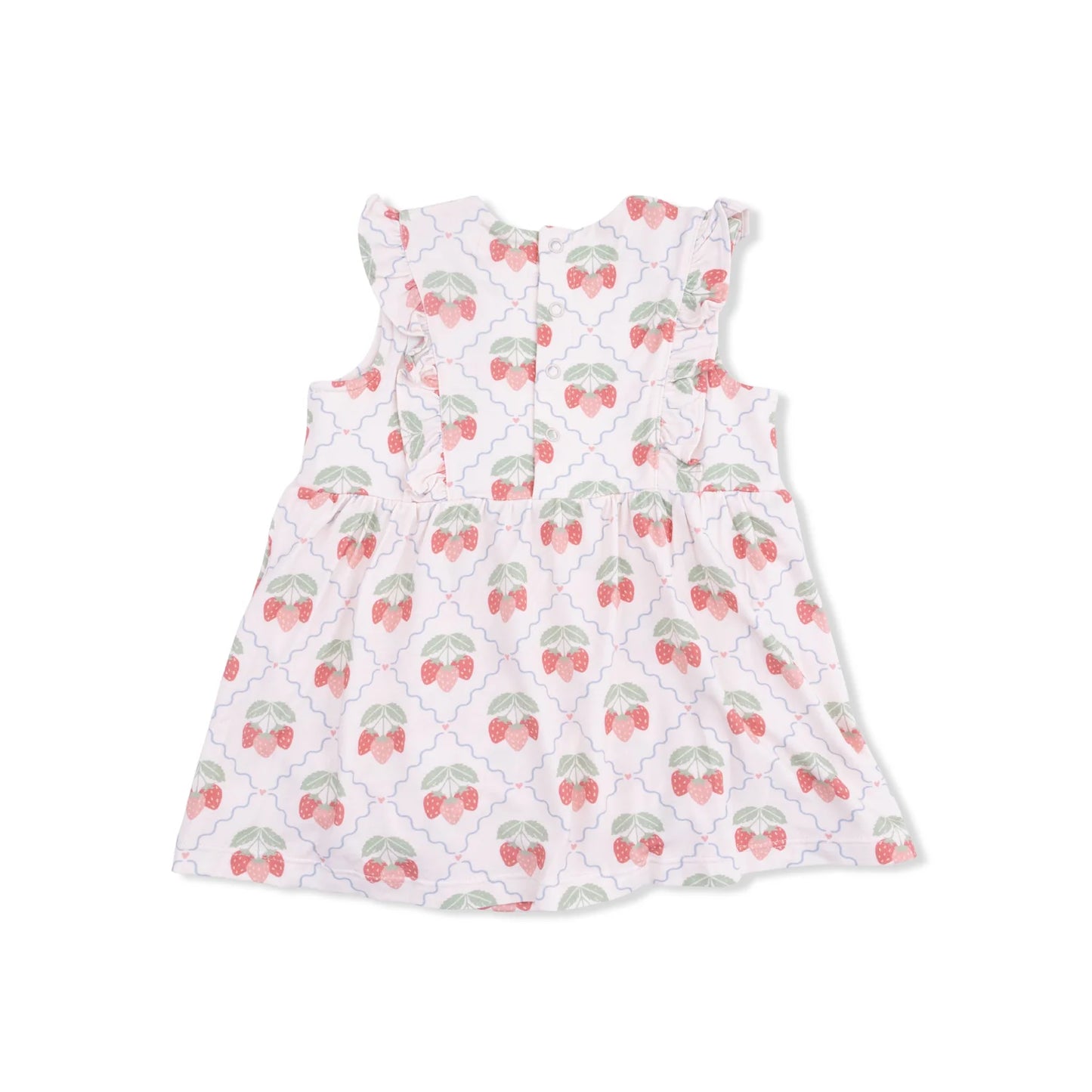 Sweet Strawberries Ruffle Bodysuit Dress