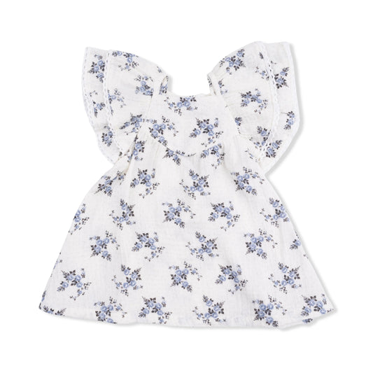 Belle Rosette Dot V-Neck Dress