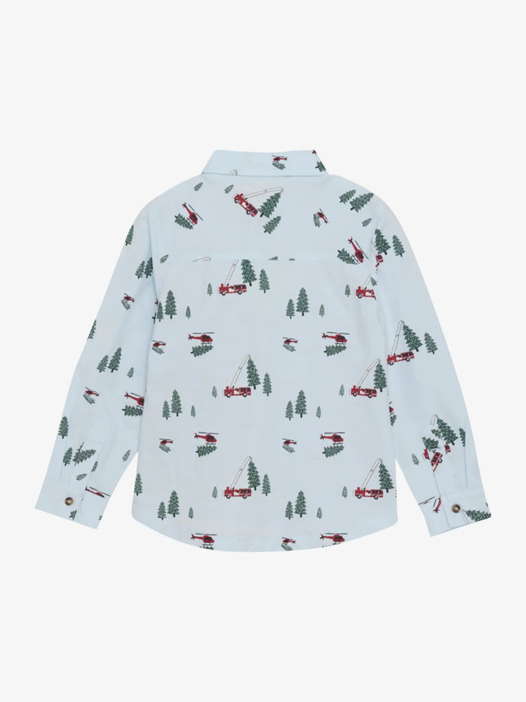 minymo - Firetruck Christmas Button Up