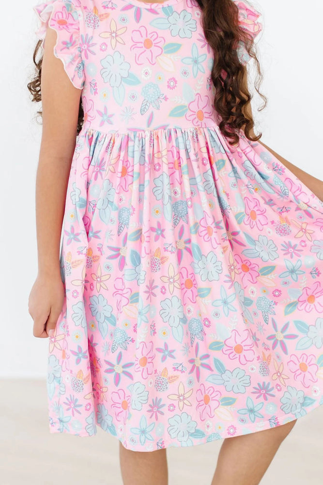 Mila & Rose - Beachy Blooms Flutter Twirl Dress