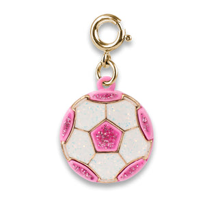 Charm It! -  Gold Glitter Soccer Ball Charm