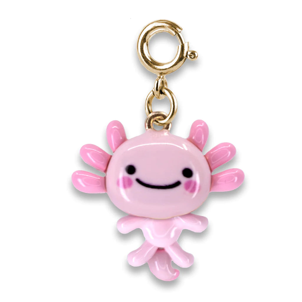 Charm It! -  Gold Swivel Axolotl  Charm