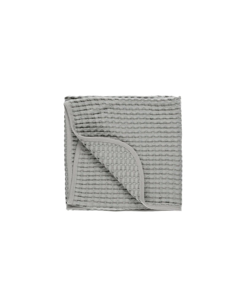 Quincy Mae - Dusty Blue Waffle Baby Blanket