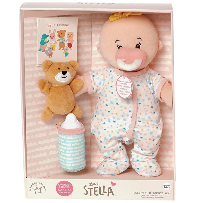 Manhattan Toy - Love, Stella Sleepy Time Set Peach Doll with Blonde Tuft