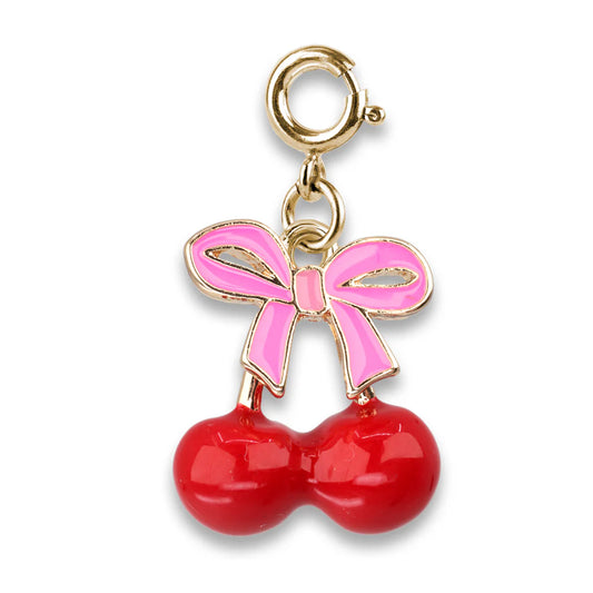 Charm It gold cherries charm featuring detailed cherry design with gold finish on a jewelry charm image.