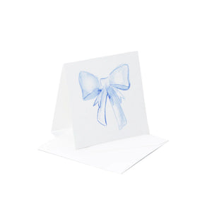 Over the Moon - Blue Bow Enclosure Card