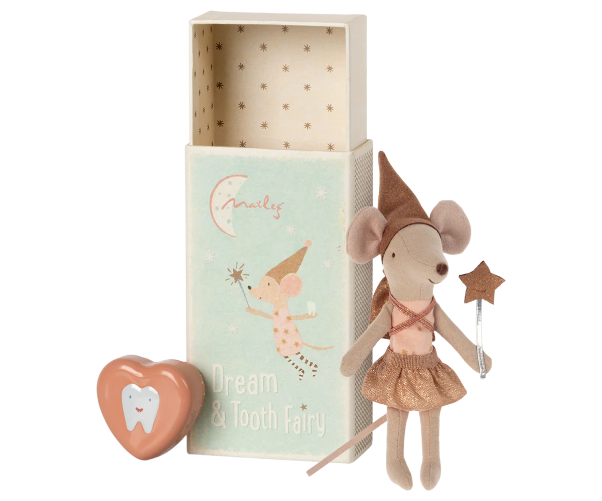 Maileg - Rose Tooth Fairy Mouse in Matchbox