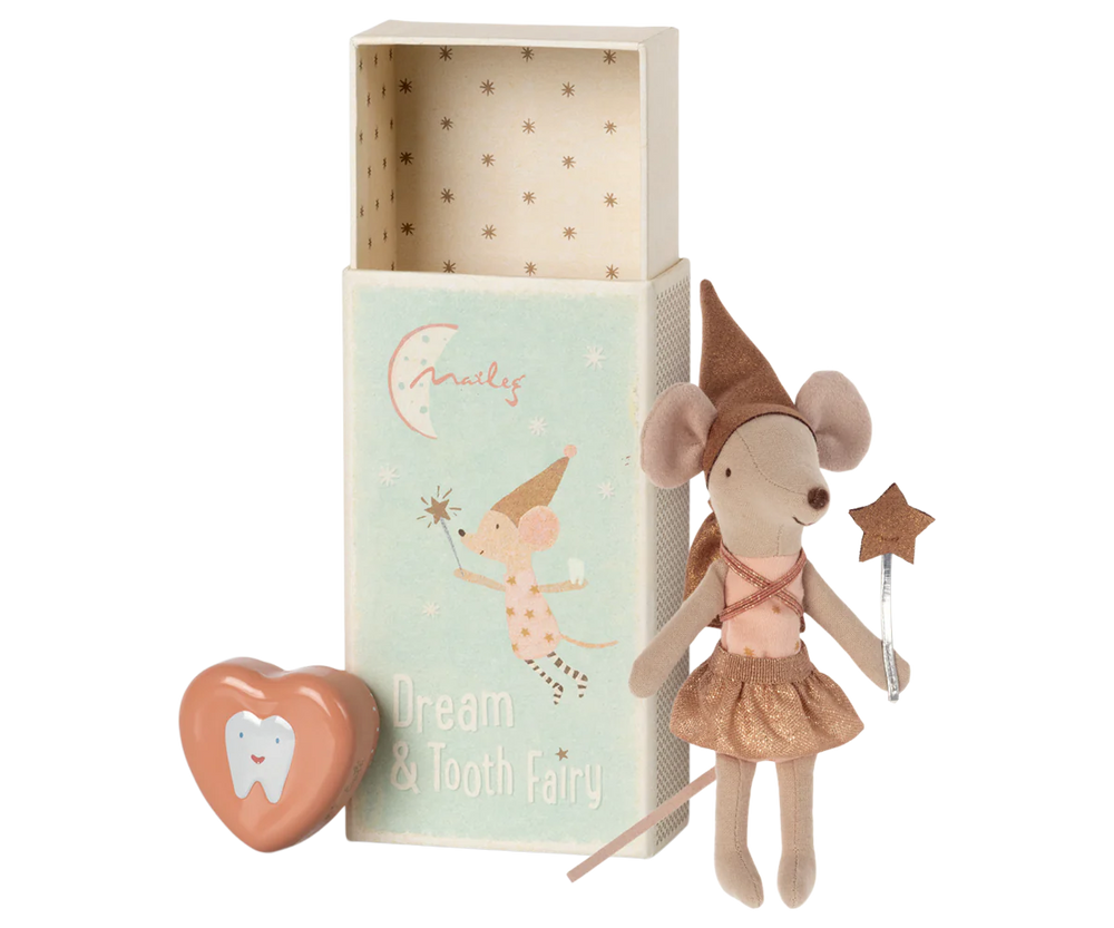 Maileg - Rose Tooth Fairy Mouse in Matchbox