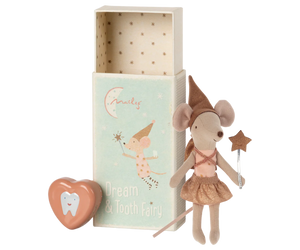 Maileg - Rose Tooth Fairy Mouse in Matchbox