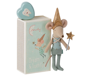 Maileg - Blue Tooth Fairy Mouse in Matchbox