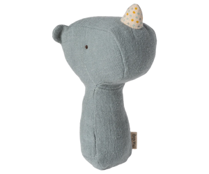 Maileg - Dusty Blue Lullaby Friends Rhino Rattle