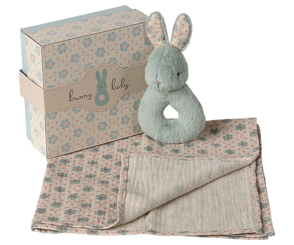 Maileg - Rabbit Rattle Set - Mint