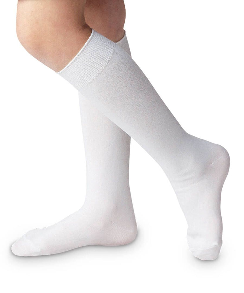 Jefferies Socks - Classic White Nylon Knee High Socks 1 Pair