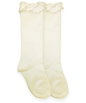 Jefferies Socks - Ruffle Knee High Socks 1 Pair