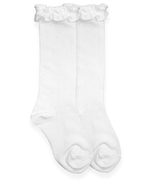 Jefferies Socks - Ruffle Knee High Socks 1 Pair