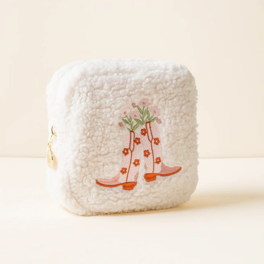 The Darling Effect - Teddy Pouch-Square Cowgirl Boots