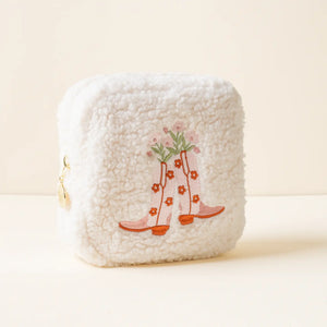 The Darling Effect - Teddy Pouch-Square Cowgirl Boots