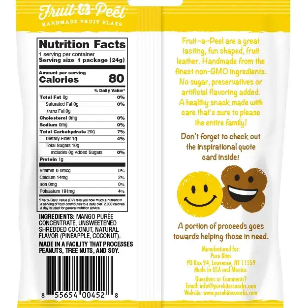 Fruit-a-Peel - Pineapple Coconut Fruit Flats