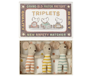 Maileg - Triplets Baby Mice in Matchbox