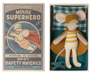 Maileg - Little Brother in Matchbox Super Hero Match