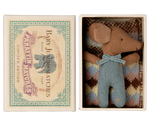 Maileg - Blue Sleepy Wakey Baby Mouse in Matchbox