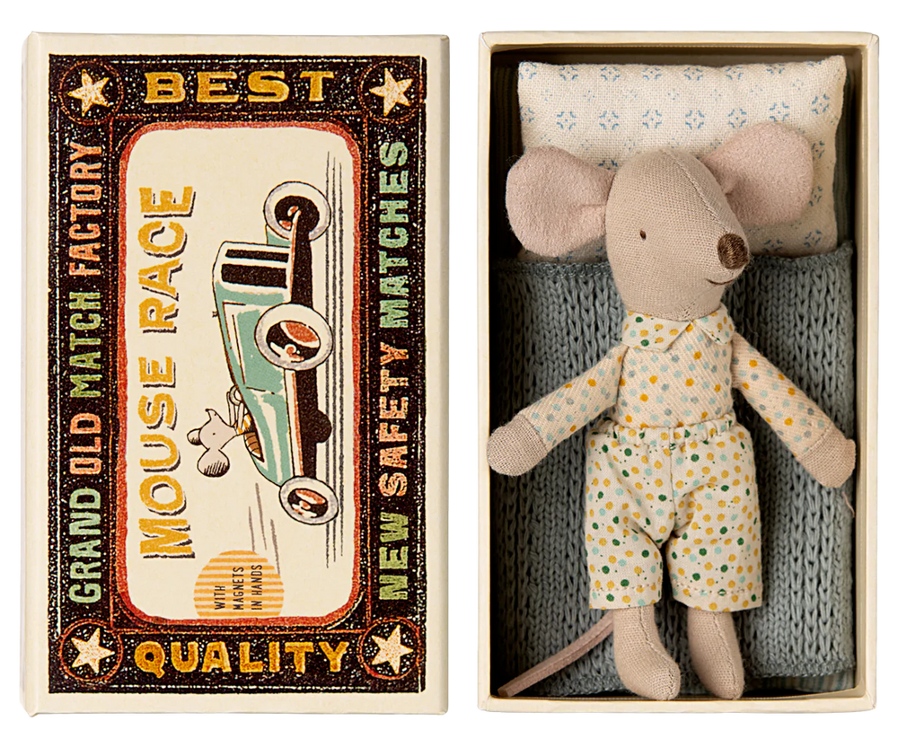 Maileg - Little Brother Mouse in Matchbox