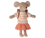 Maileg - Coral Big Sister Tricycle Mouse