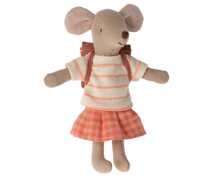 Maileg - Coral Big Sister Tricycle Mouse