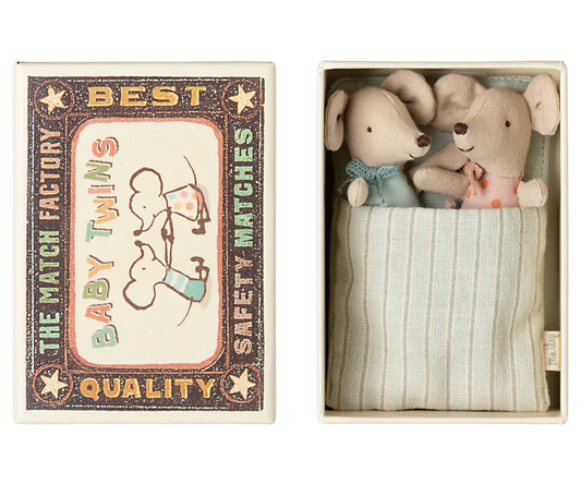 Maileg - Twins Baby Mice in Matchbox