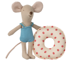 Maileg - Beach Mouse w/ Float, Little Sister Red Dot