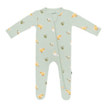 Kyte - Zippered Footie in Aloe Chick