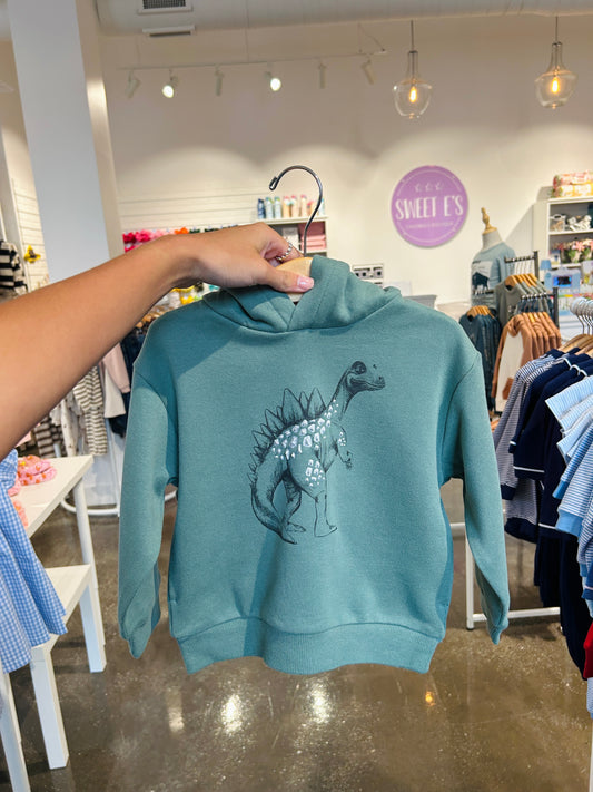 Hunter Green Dinosaur Hoodie