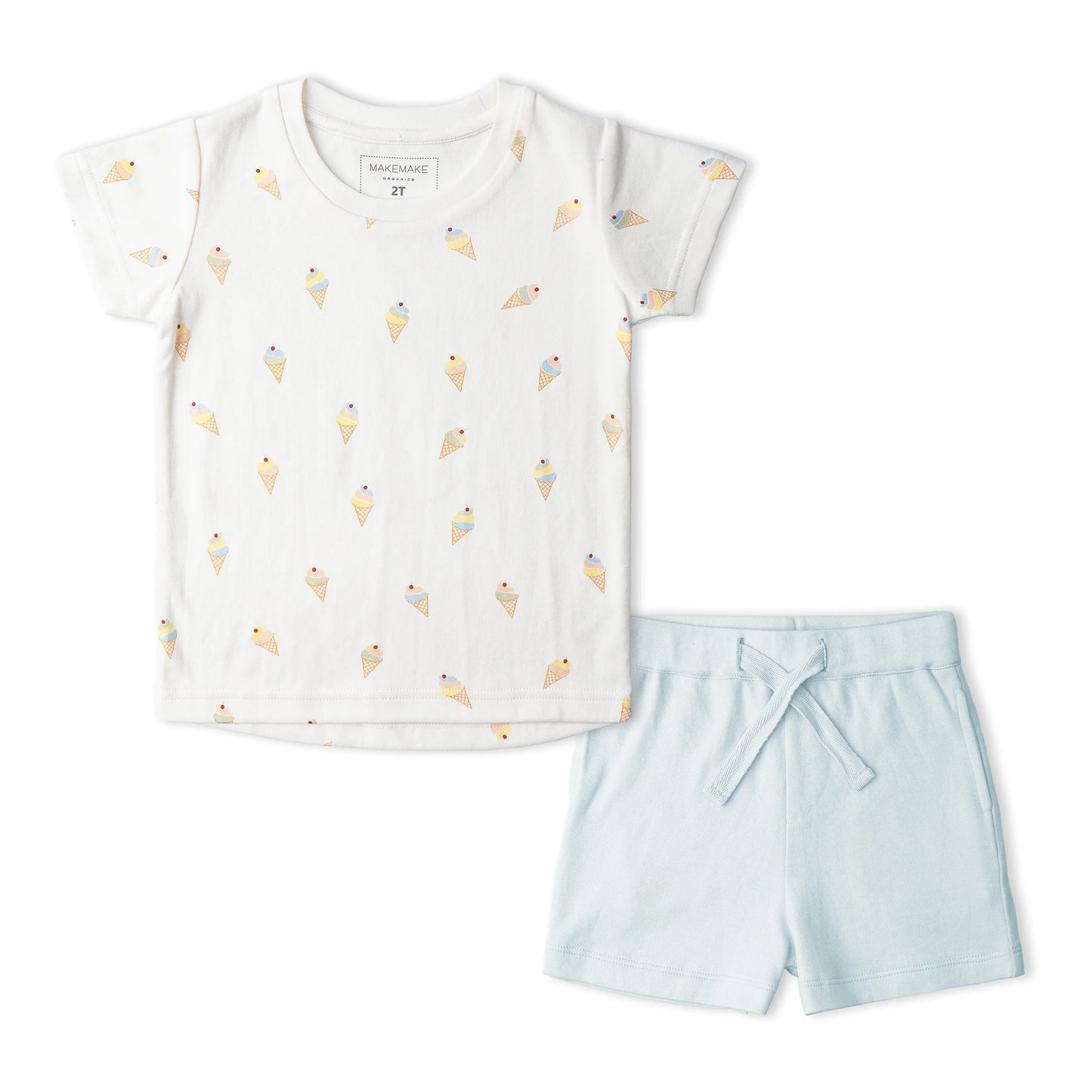 Ice Cream Organic Tee & Shorts Set