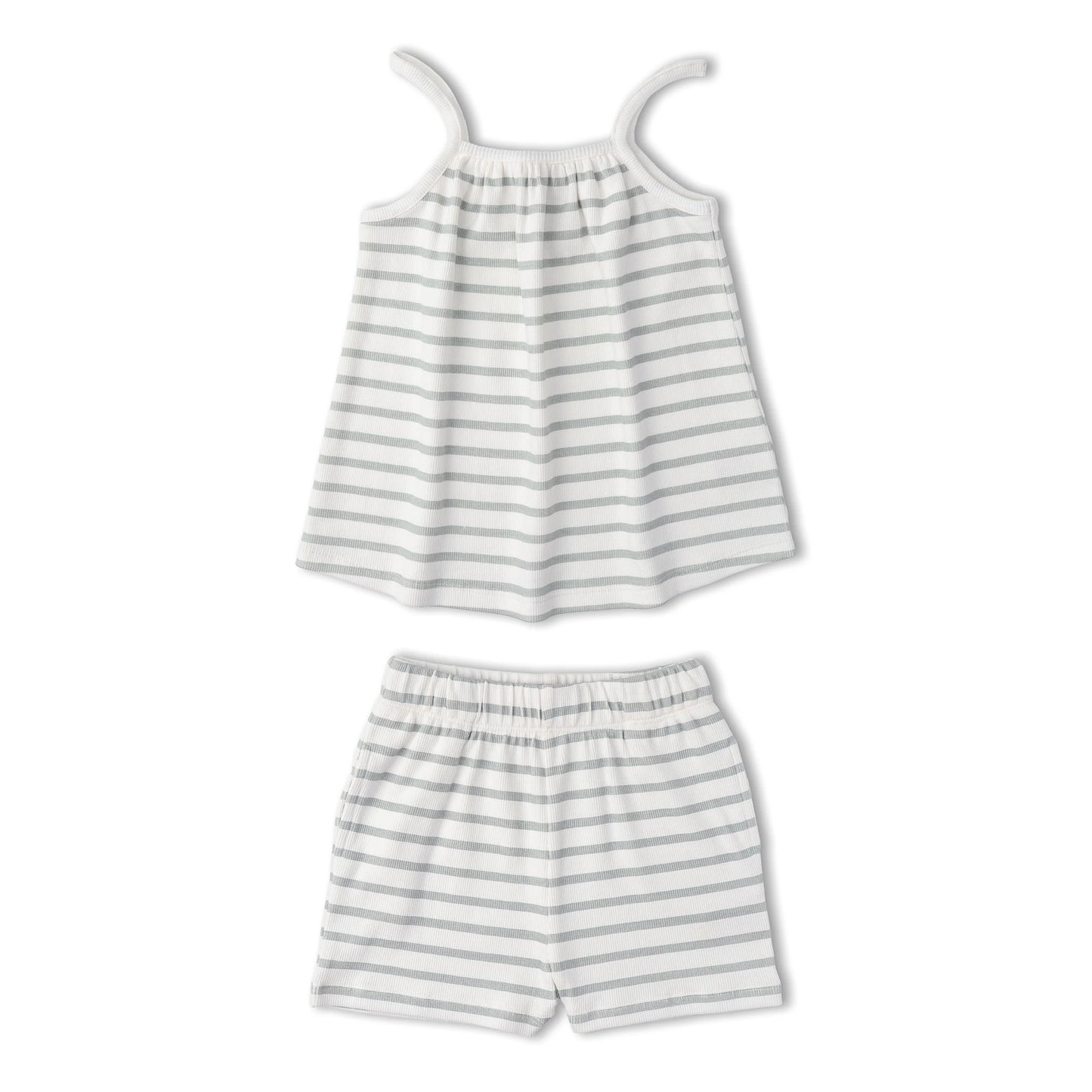 Fog Stripes Organic Tank Top & Shorts Set
