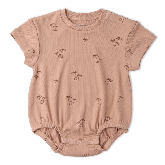 Island Palm Organic Short Sleeve Bubble Romper