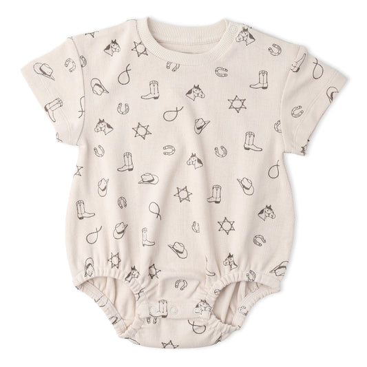 Rodeo Organic Short Sleeve Bubble Romper