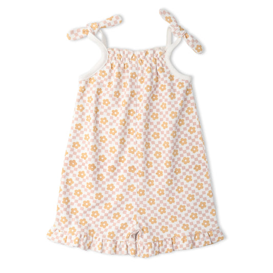 Pop Floral Organic Ruffle Jumpsuit