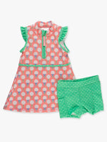 Ruffle Butts - Pink Tee Time Sleeveless Zip Ruffle Sleeve Active Dress