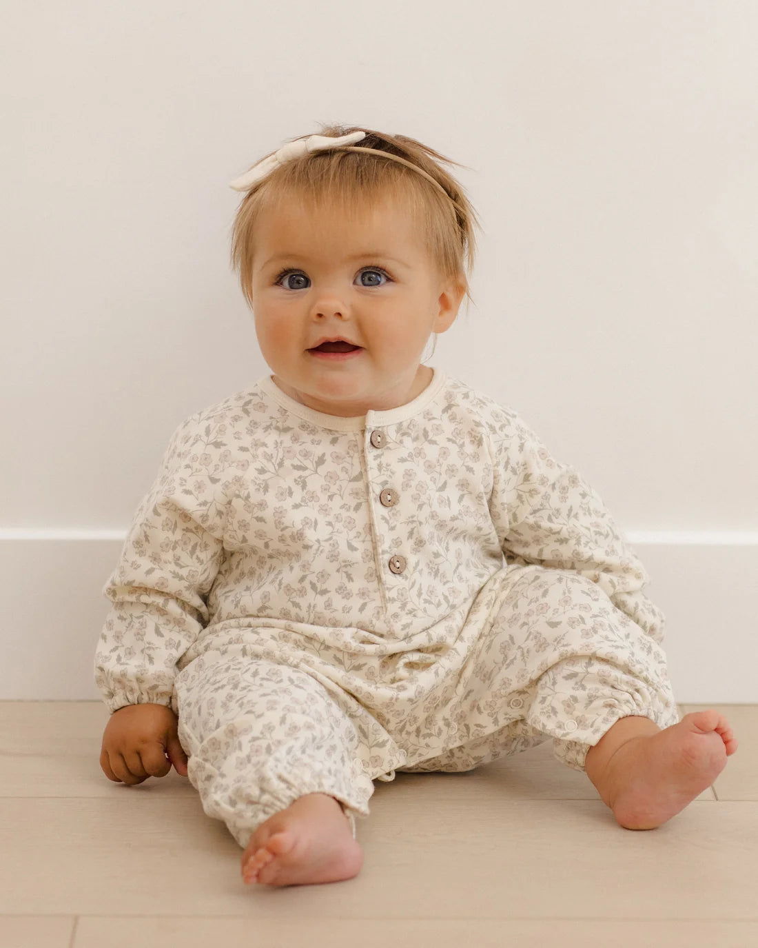 Floret Henley Bubble Jumpsuit