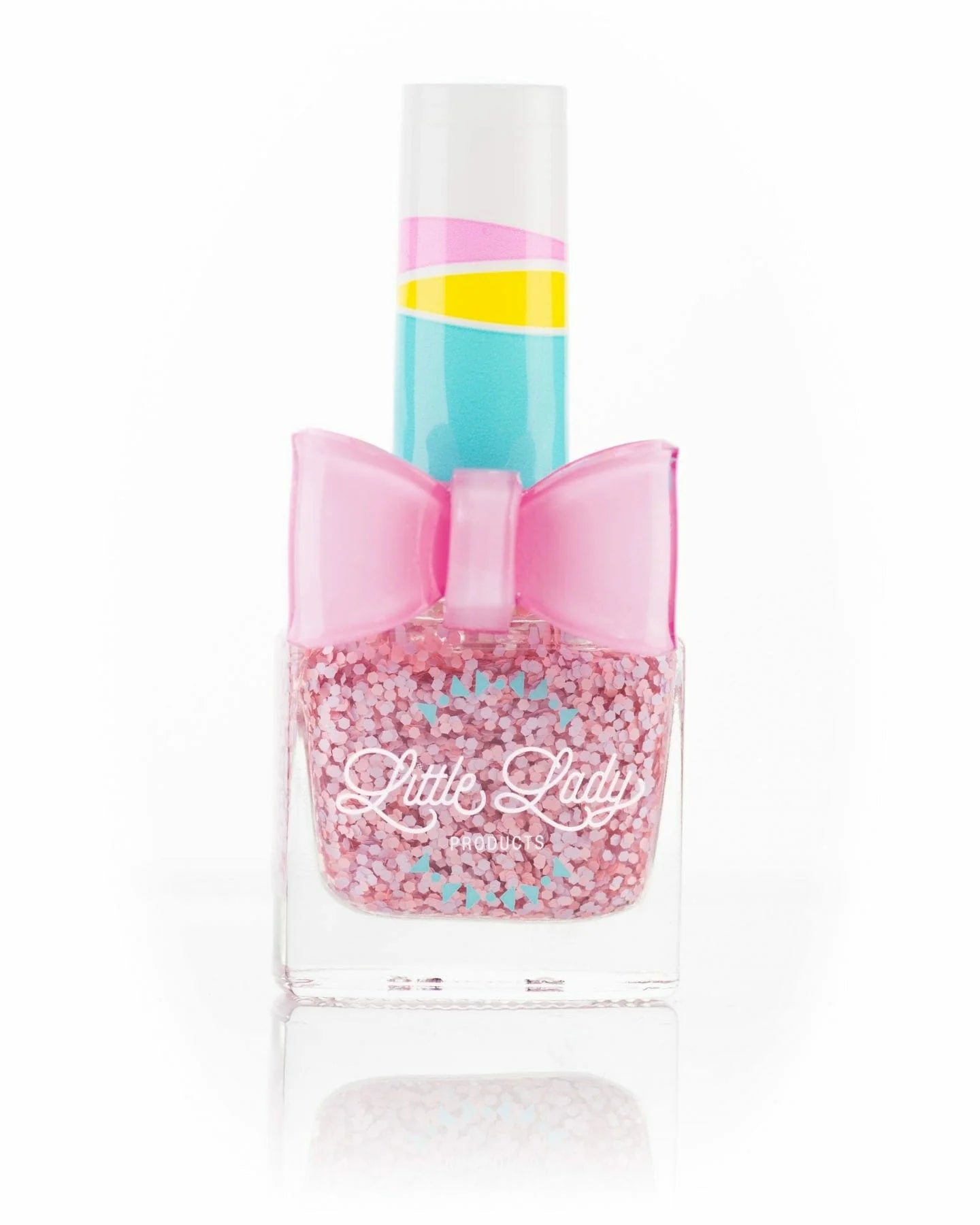 Kid-safe scented nail polish by Little Lady, featuring a ballerina tutu design in a colorful, playful bottle.